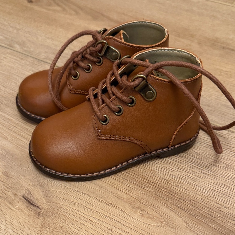 Janie and Jack Tan Kids Boots